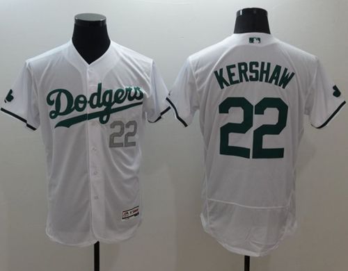 Dodgers #22 Clayton Kershaw White Celtic Flexbase Authentic Collection Stitched MLB Jersey - Click Image to Close